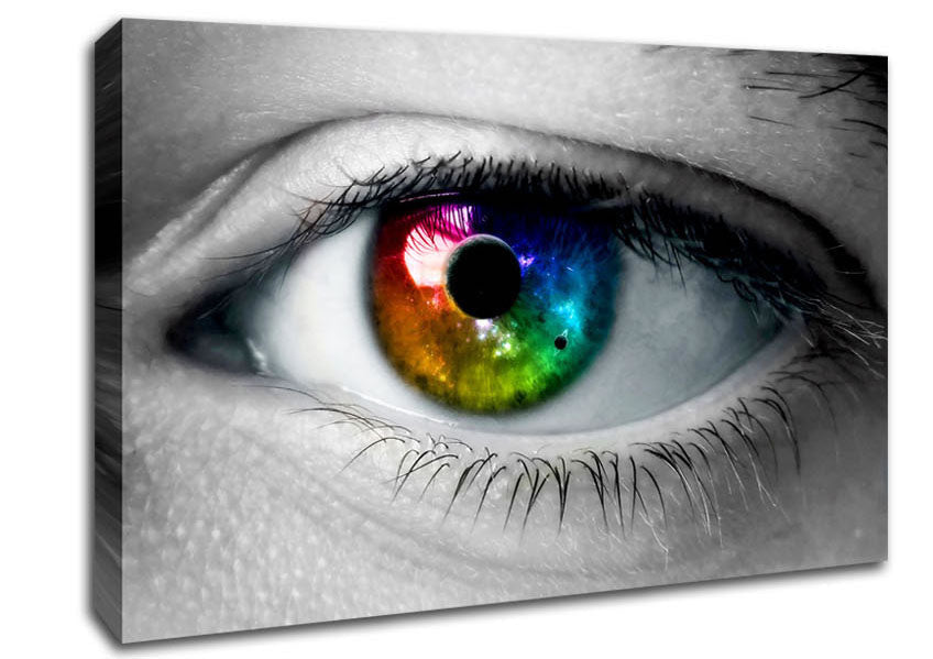 Rainbow Eye Canvas Wall Art - Zestio