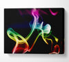 Rainbow Smoke On Black Canvas Wall Art - Zestio