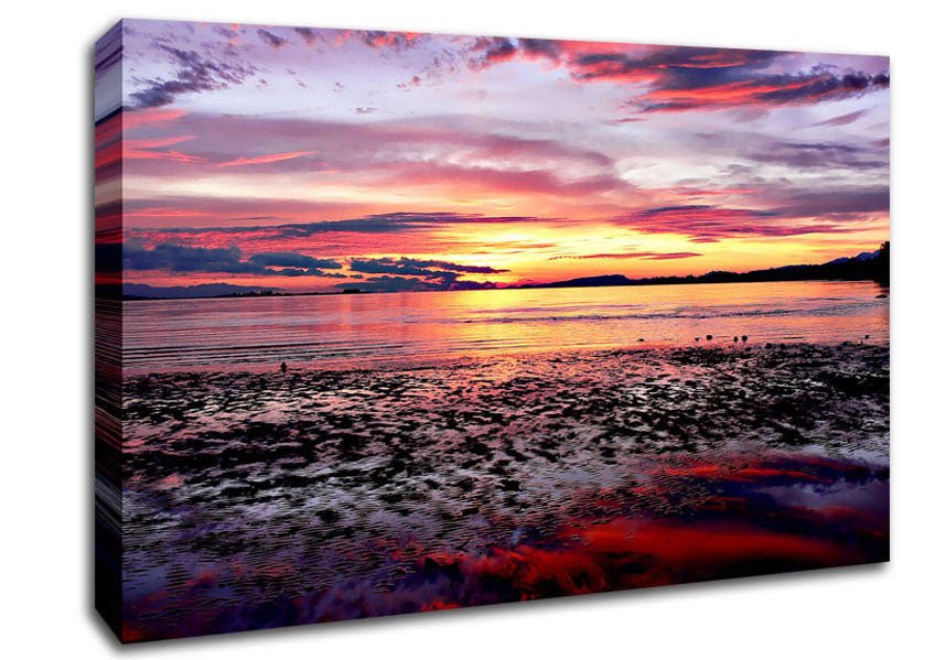 Rainbow Tides Canvas Wall Art - Zestio