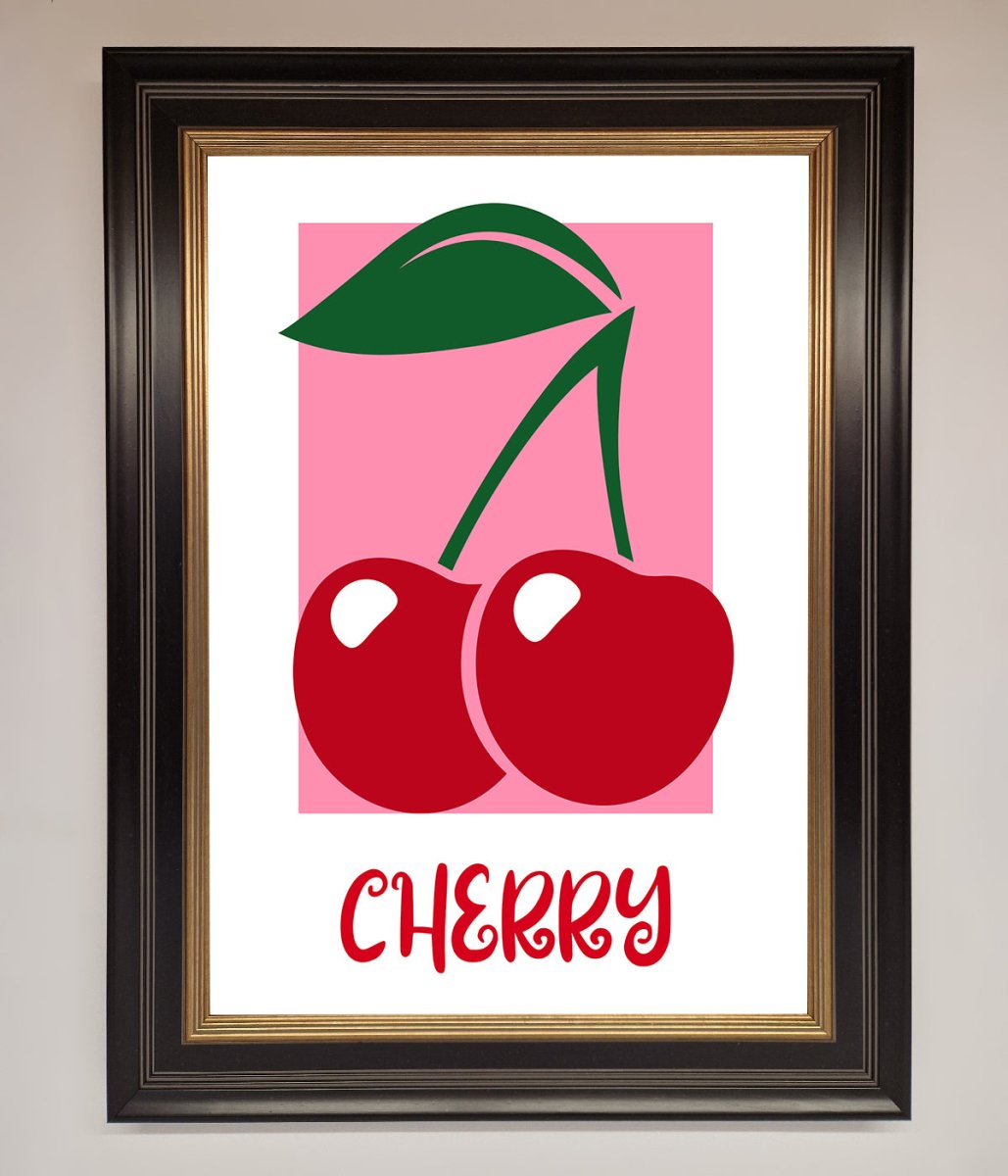 Red Cherries Modern Framed Poster - Zestio