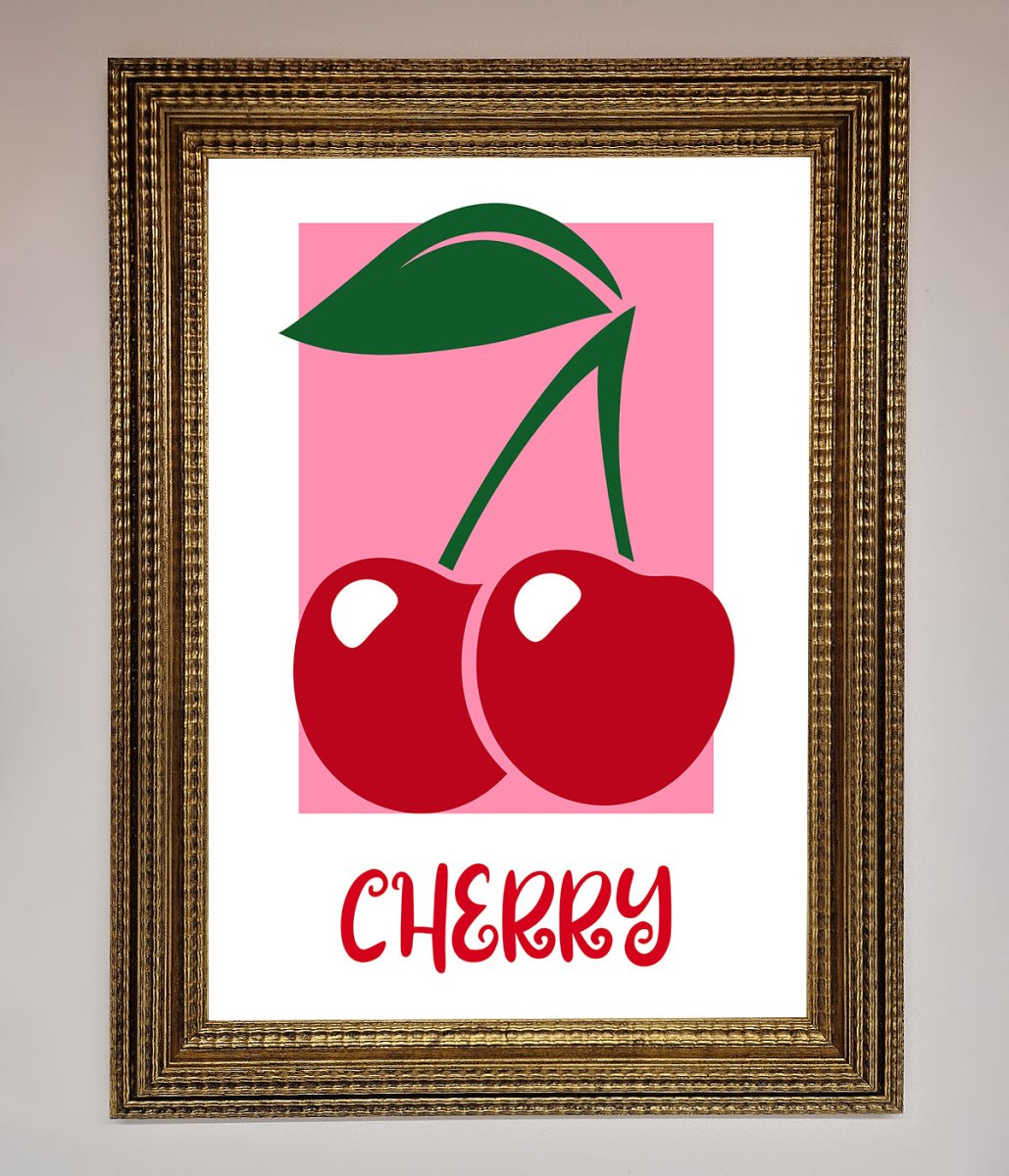 Red Cherries Modern Framed Poster - Zestio