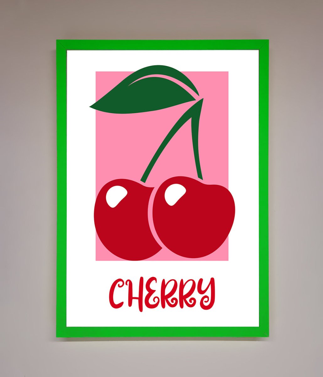 Red Cherries Modern Framed Poster - Zestio