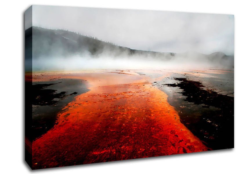 Red Lava Mist Canvas Wall Art - Zestio
