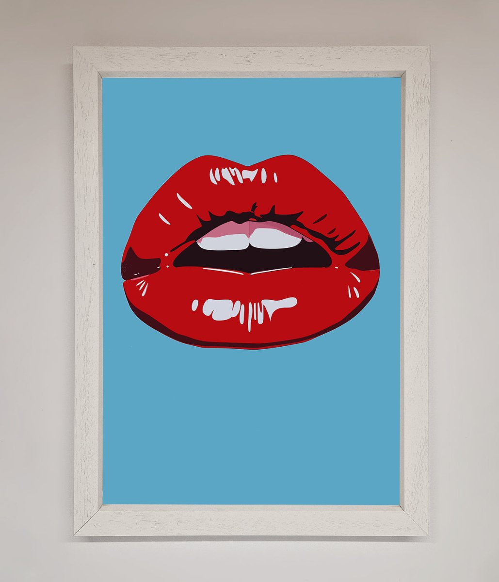 Red Lips Contemporary Framed Poster - Zestio