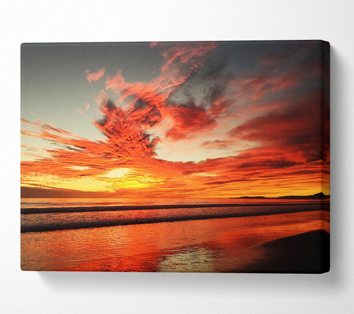Red Sky At Night Canvas Wall Art - Zestio