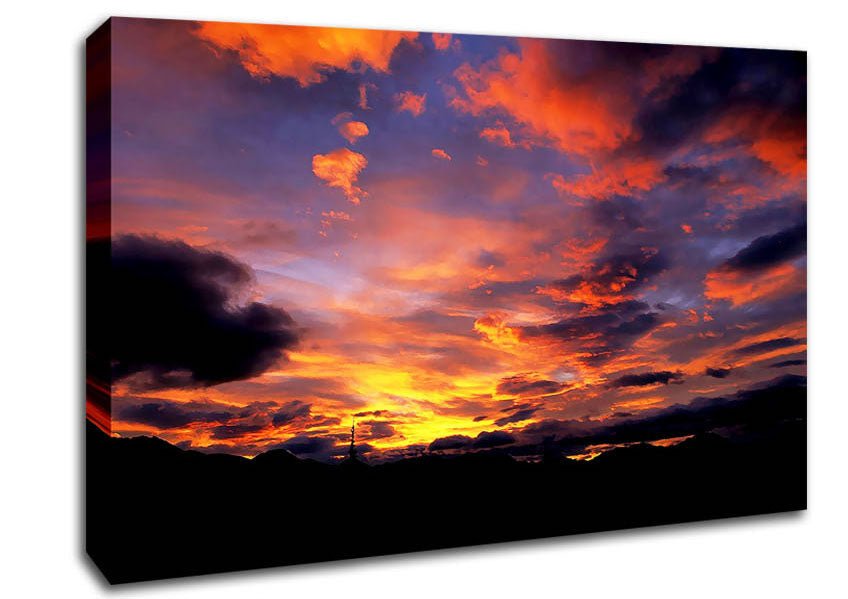 Red Sky At Night Canvas Wall Art - Zestio