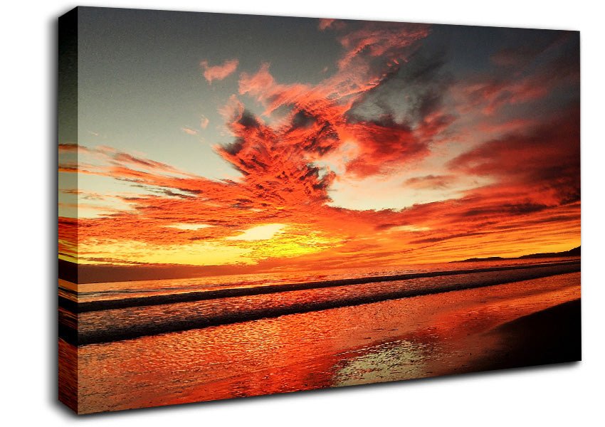 Red Sky At Night Canvas Wall Art - Zestio