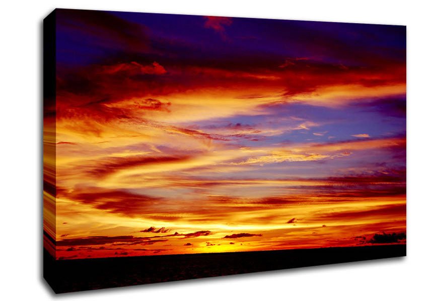 Red Sky At Night Shepherds Delight Canvas Wall Art - Zestio