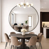 Rei - Extra Large Round Black Metal Circle Mirror - 150cm x 150cm - Zestio