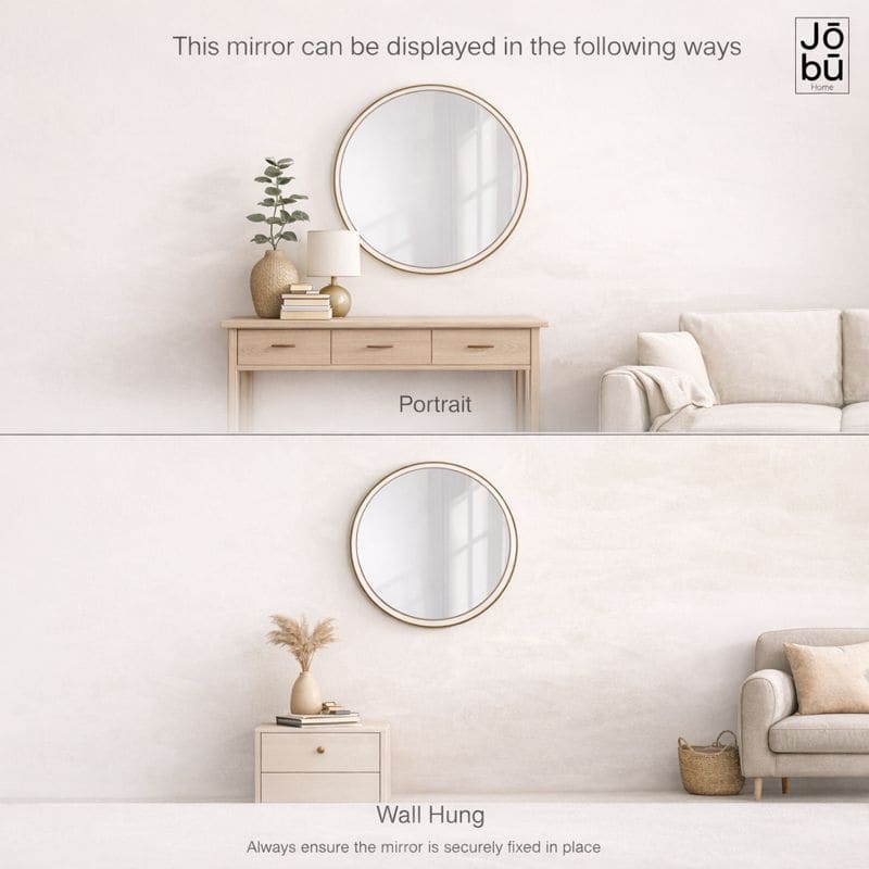 Rei - Extra Large Round Gold Metal Circle Mirror - 150cm x 150cm - Zestio