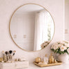 Rei - Round Gold Metal Circle Mirror - 70cm x 70cm - Zestio