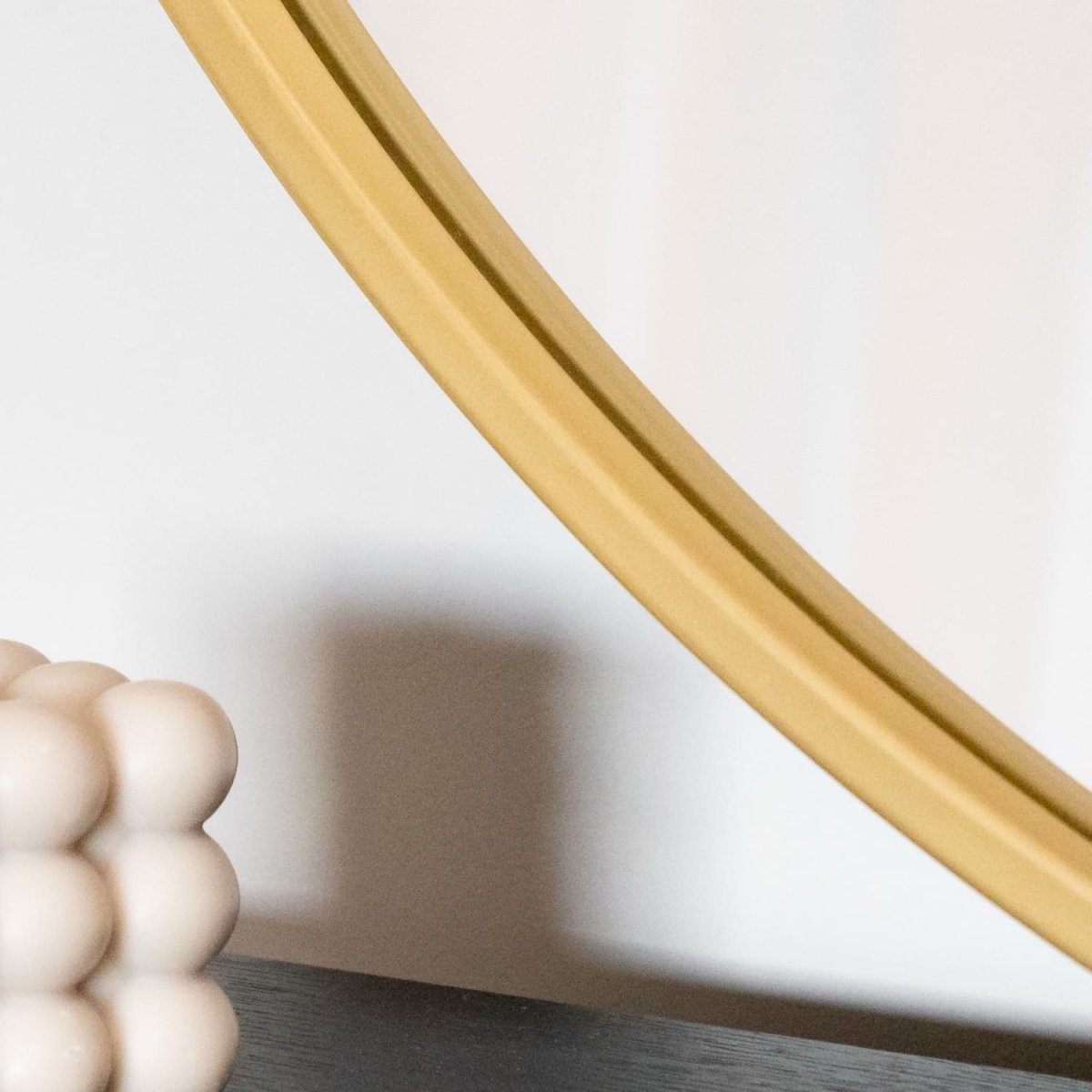 Rei - Round Gold Metal Circle Mirror - 70cm x 70cm - Zestio