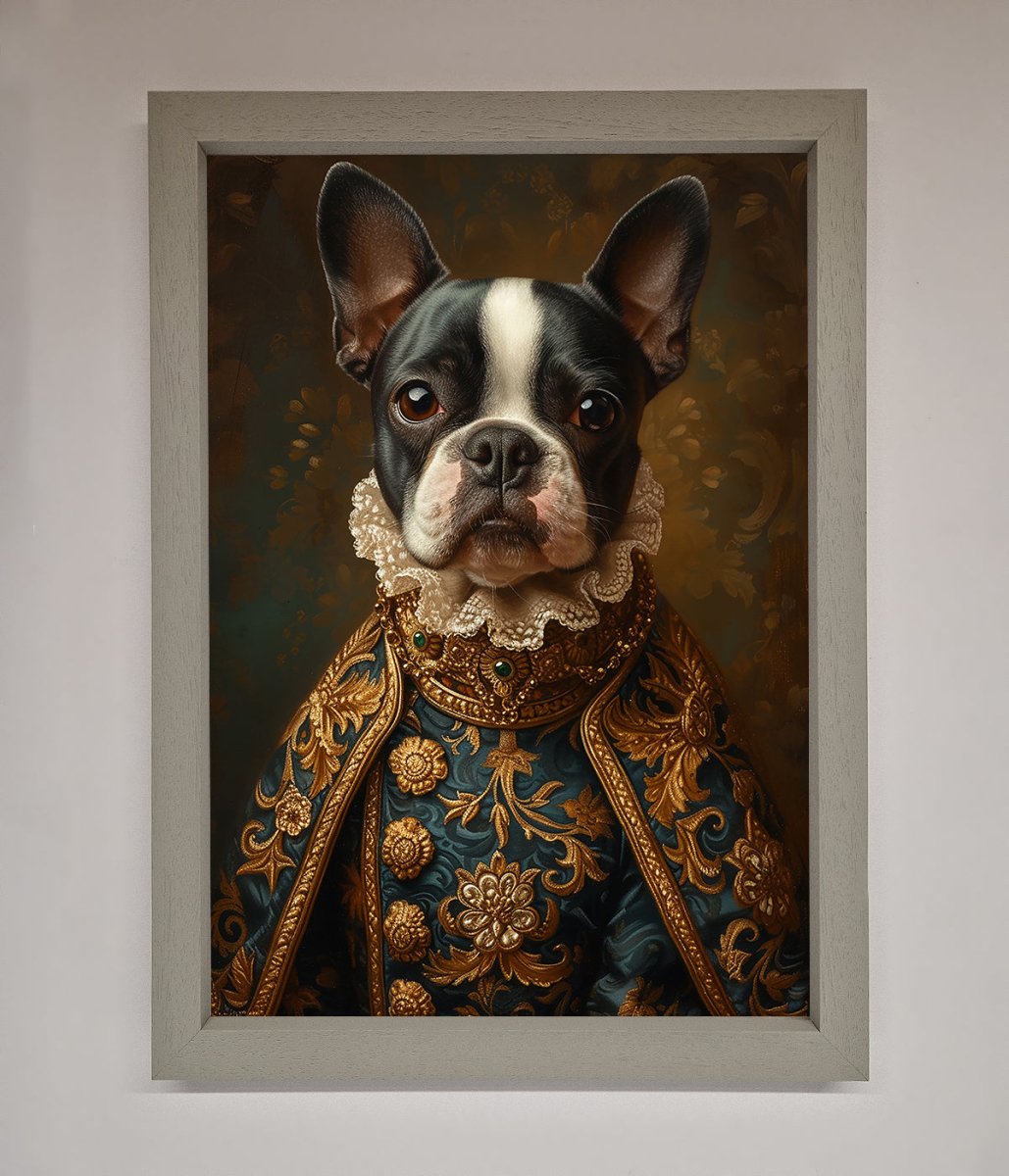 Renaissance French Bulldog Framed Print - Zestio