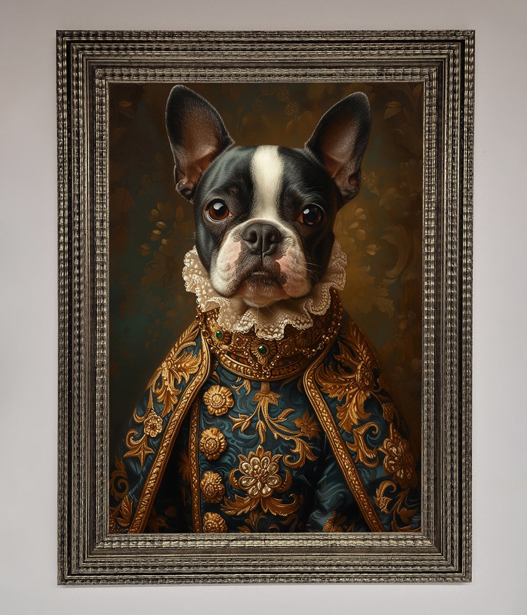 Renaissance French Bulldog Framed Print - Zestio