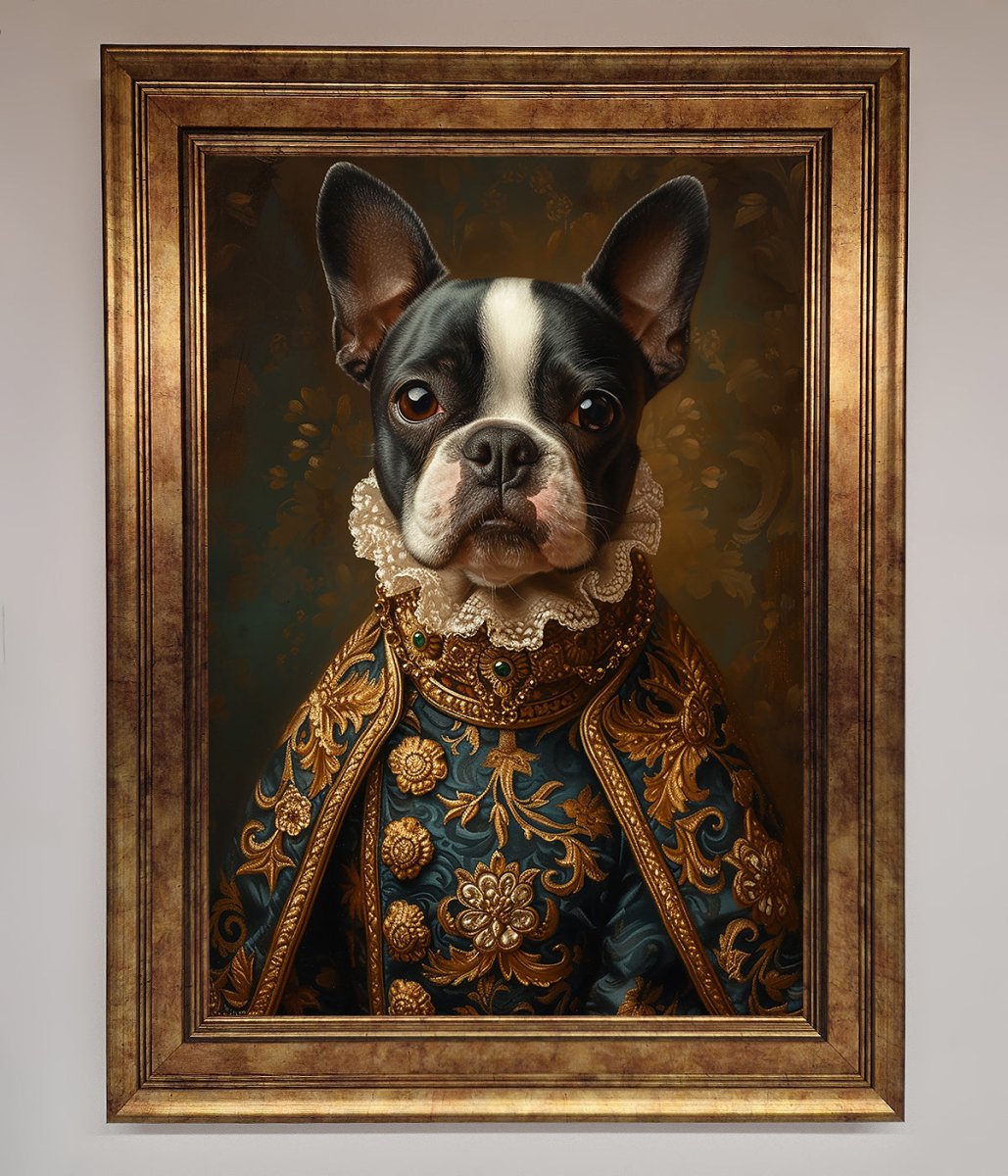 Renaissance French Bulldog Framed Print - Zestio