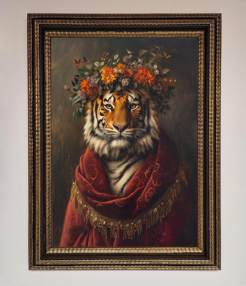 Renaissance Tiger Framed Wall Art - Zestio