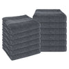 OLIVIA ROCCO Rhodes Towel Grey 100 Percent Cotton Hotel Quality Soft Super Absorbent Hand Bath Towels Sheets Face Cloths Set Includes Washcloths