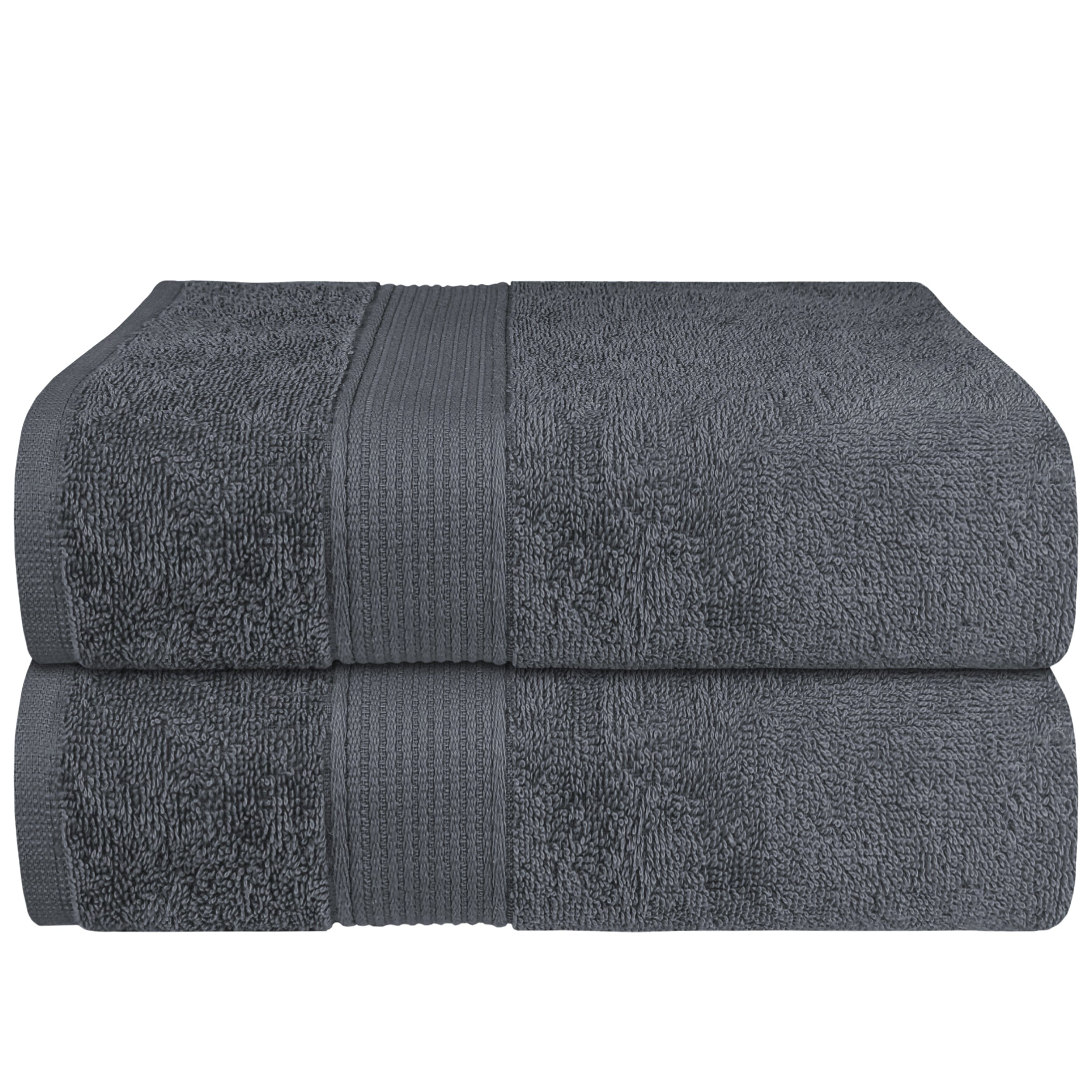 OLIVIA ROCCO Rhodes Towel Grey 100 Percent Cotton Hotel Quality Soft Super Absorbent Hand Bath Towels Sheets Face Cloths Set Includes Washcloths