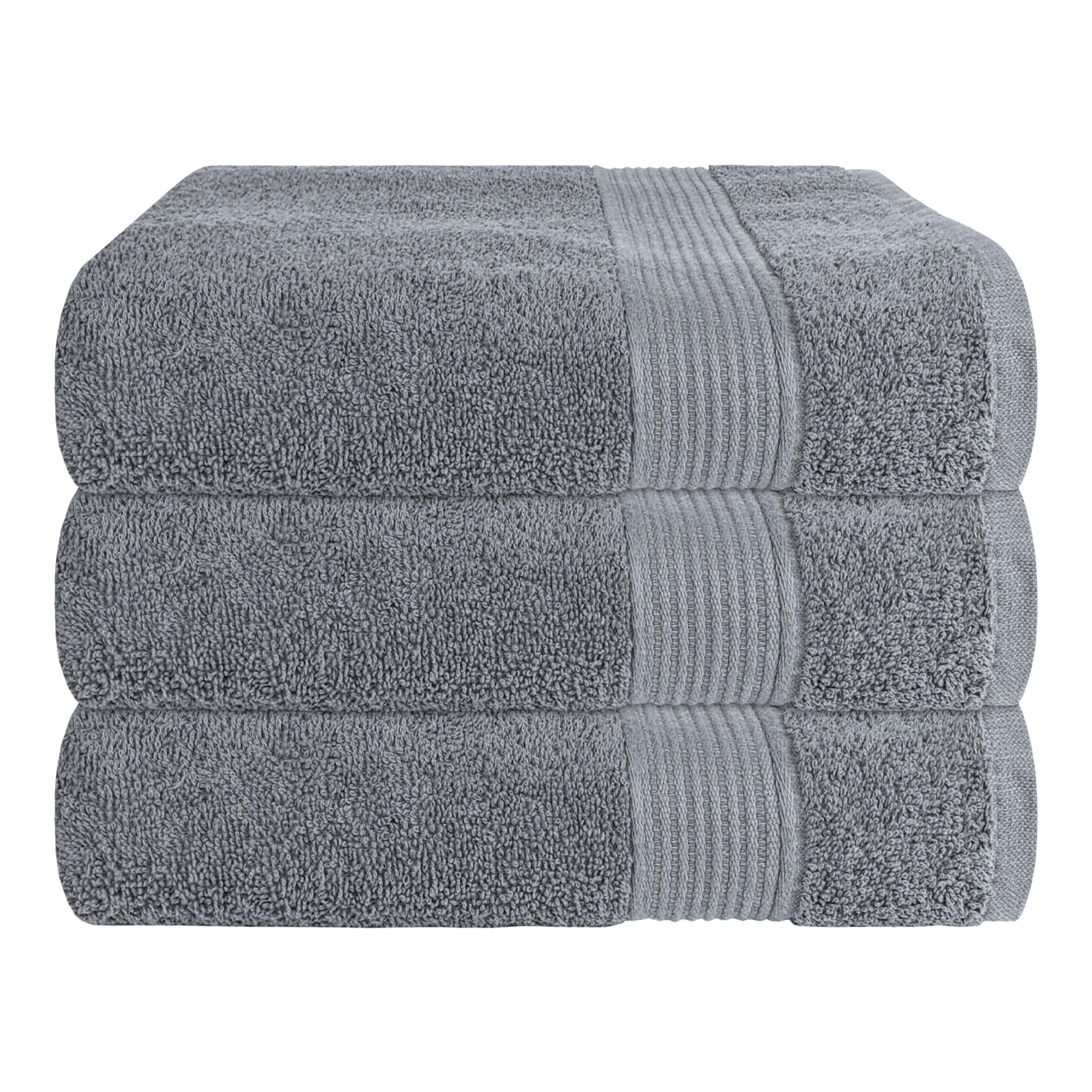 OLIVIA ROCCO Rhodes Towel Silver 100 Percent Cotton Hotel Quality Soft And Ultra Absorbent Hand Bath Towels Sheets And Face Cloths Set
