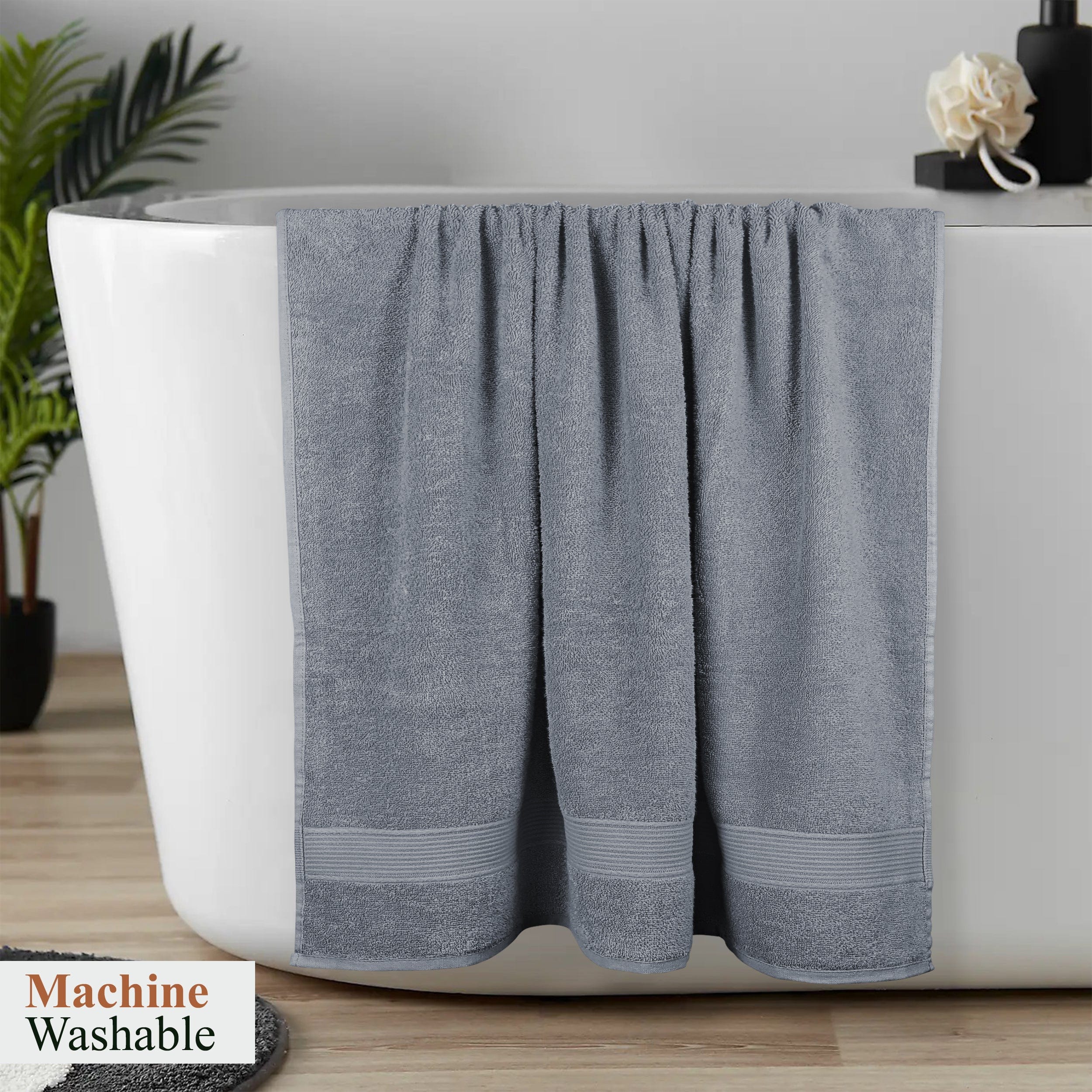 OLIVIA ROCCO Rhodes Towel Silver 100 Percent Cotton Hotel Quality Soft And Ultra Absorbent Hand Bath Towels Sheets And Face Cloths Set