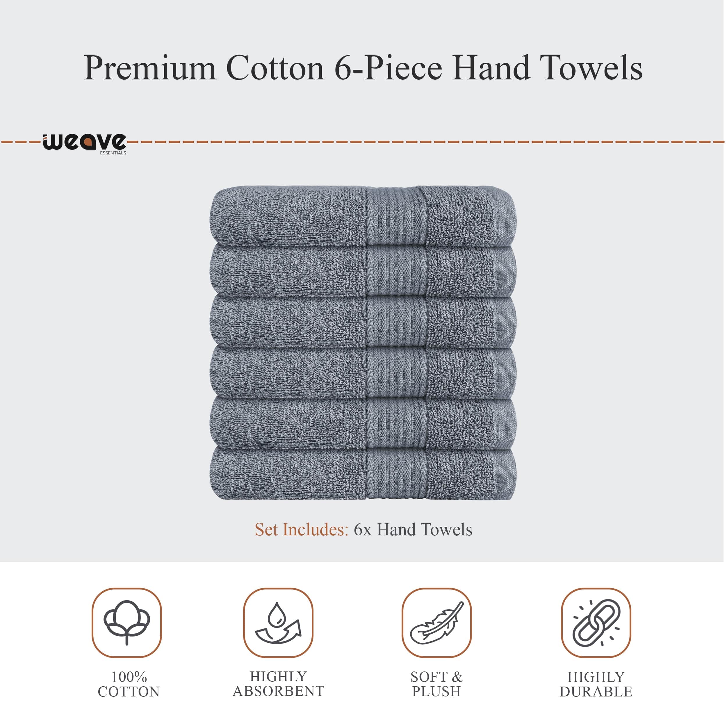 OLIVIA ROCCO Rhodes Towel Silver 100 Percent Cotton Hotel Quality Soft And Ultra Absorbent Hand Bath Towels Sheets And Face Cloths Set