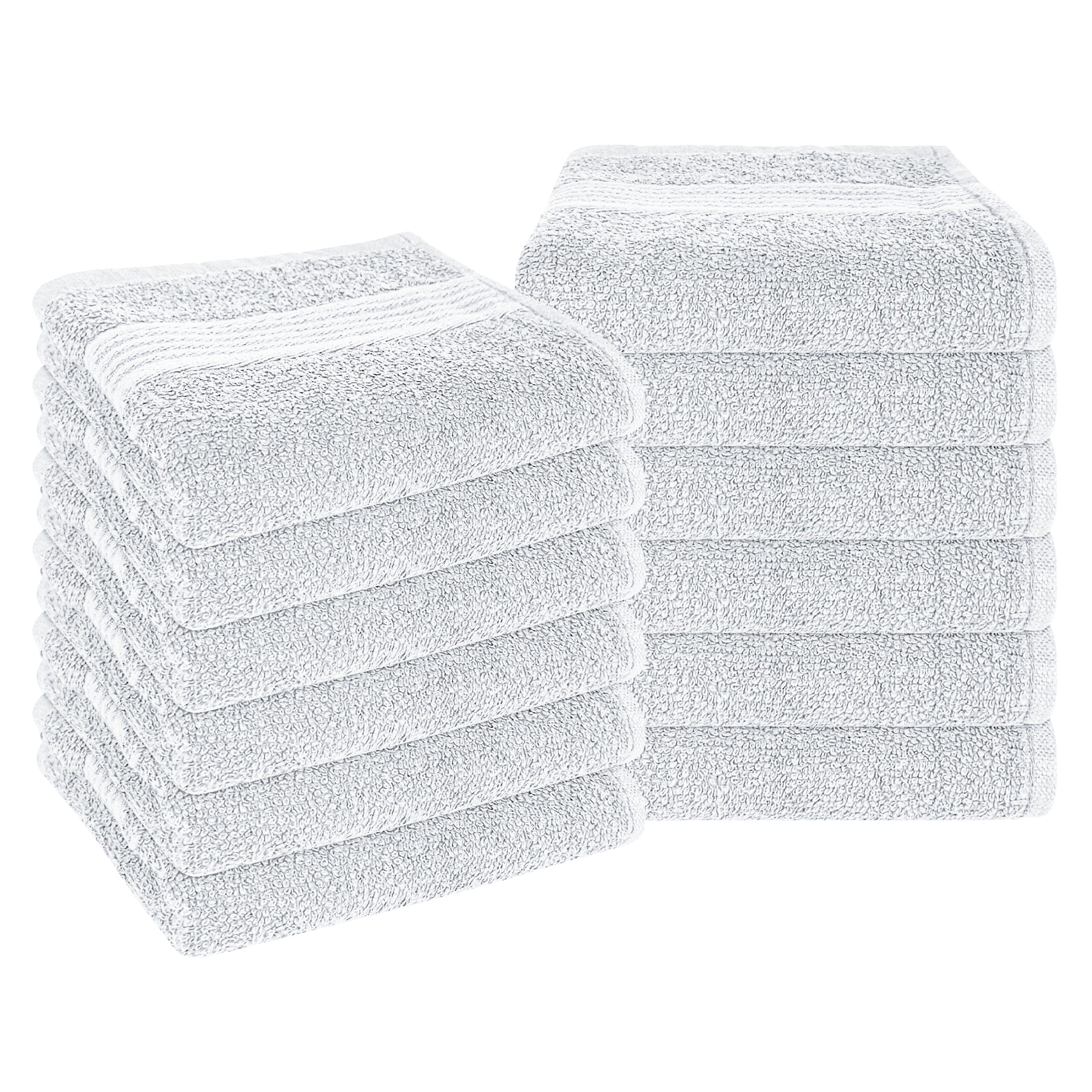 OLIVIA ROCCO Rhodes Towel White 100% Cotton Hotel Quality Soft Super Absorbent Hand Bath Towels Sheets And Face Cloths Set