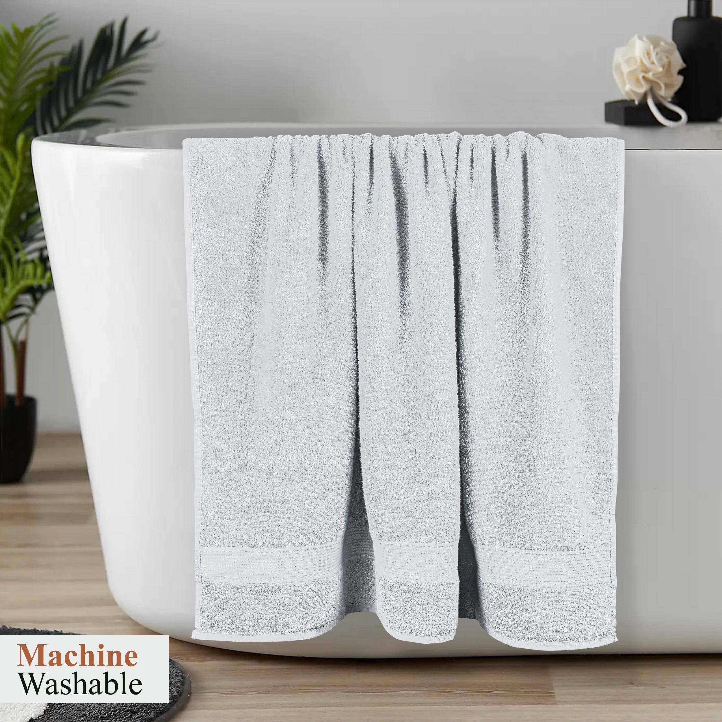 OLIVIA ROCCO Rhodes Towel White 100% Cotton Hotel Quality Soft Super Absorbent Hand Bath Towels Sheets And Face Cloths Set