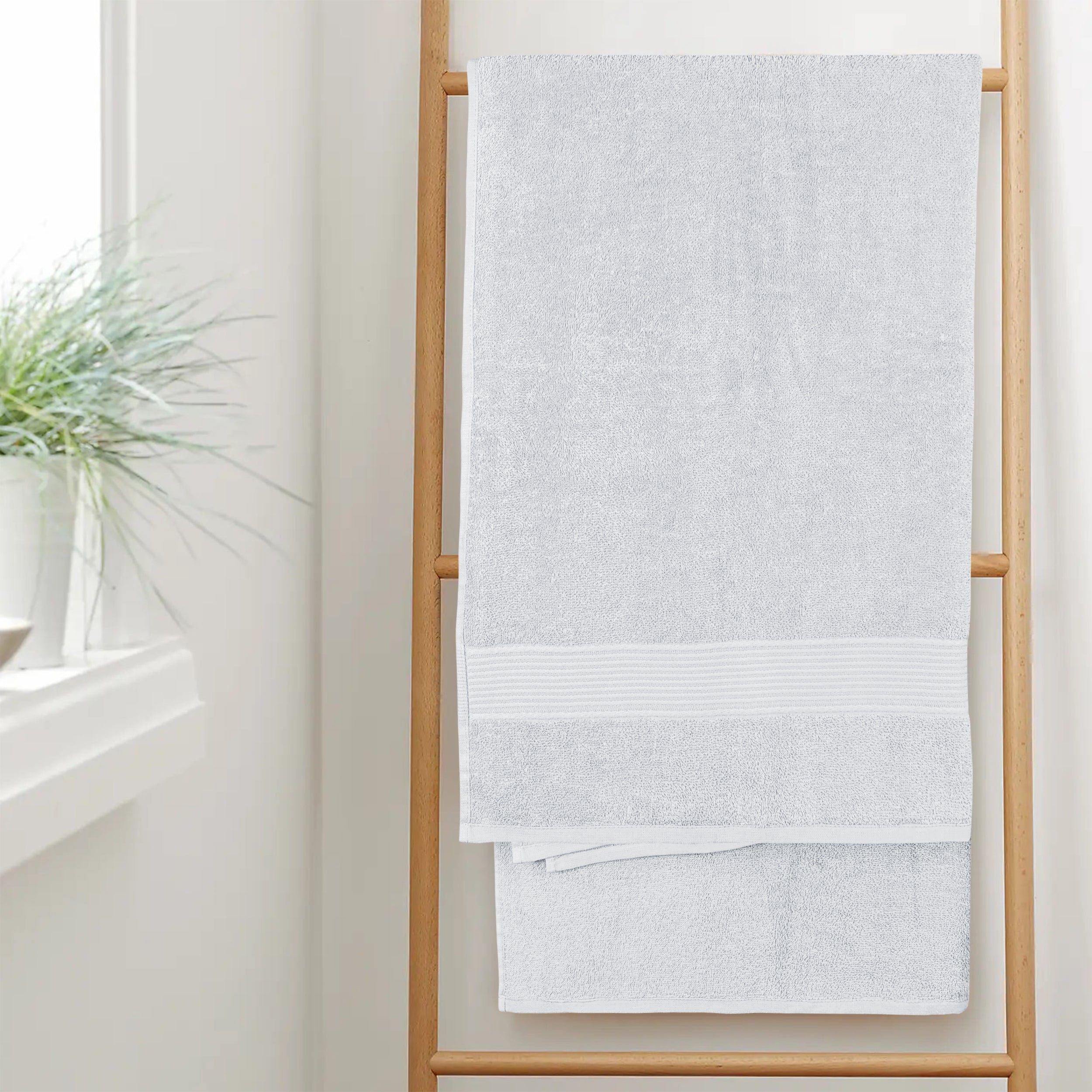OLIVIA ROCCO Rhodes Towel White 100% Cotton Hotel Quality Soft Super Absorbent Hand Bath Towels Sheets And Face Cloths Set
