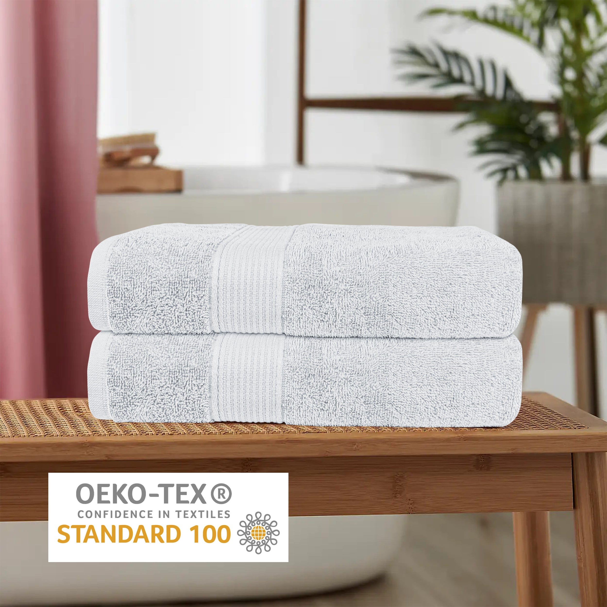 OLIVIA ROCCO Rhodes Towel White 100% Cotton Hotel Quality Soft Super Absorbent Hand Bath Towels Sheets And Face Cloths Set