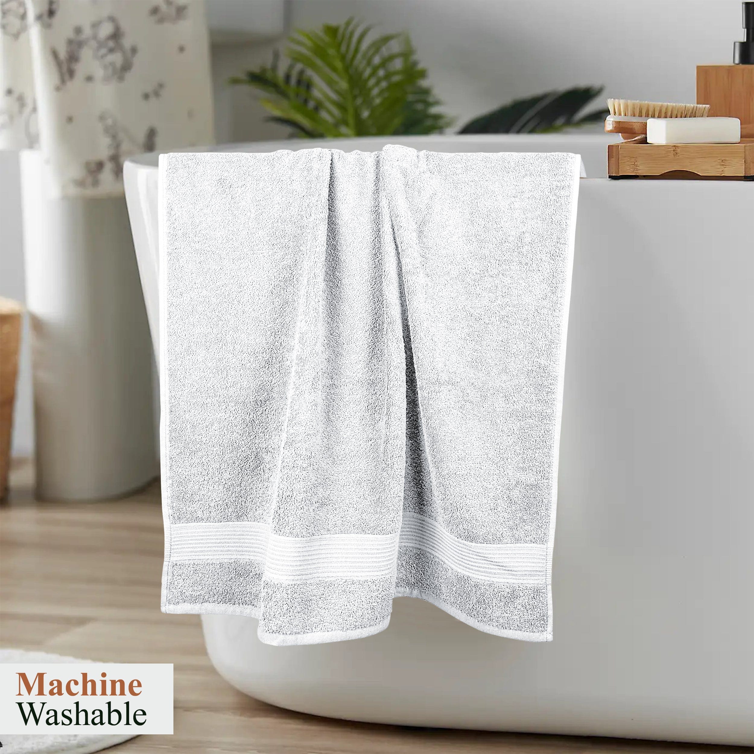 OLIVIA ROCCO Rhodes Towel White 100% Cotton Hotel Quality Soft Super Absorbent Hand Bath Towels Sheets And Face Cloths Set