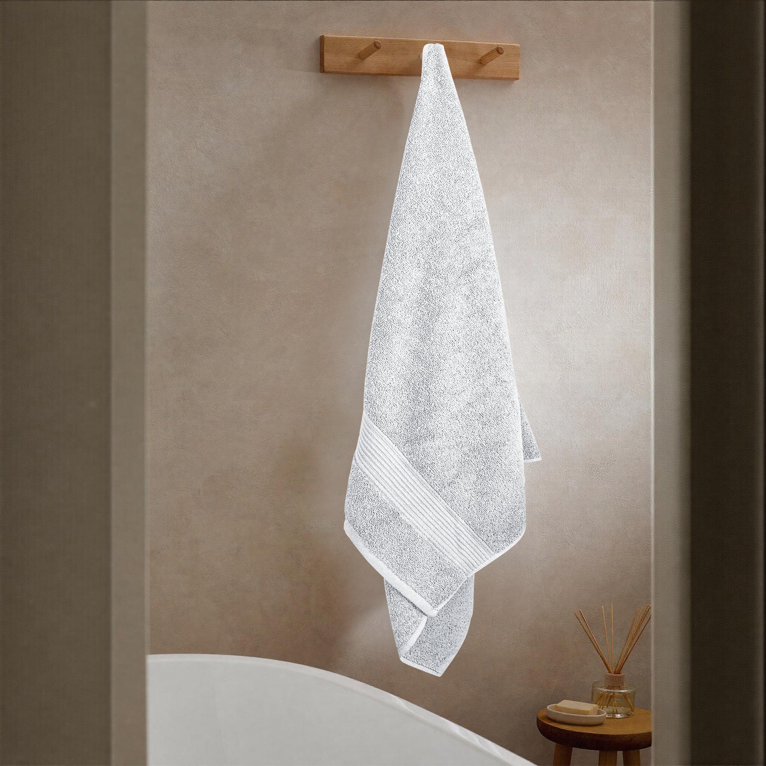 OLIVIA ROCCO Rhodes Towel White 100% Cotton Hotel Quality Soft Super Absorbent Hand Bath Towels Sheets And Face Cloths Set