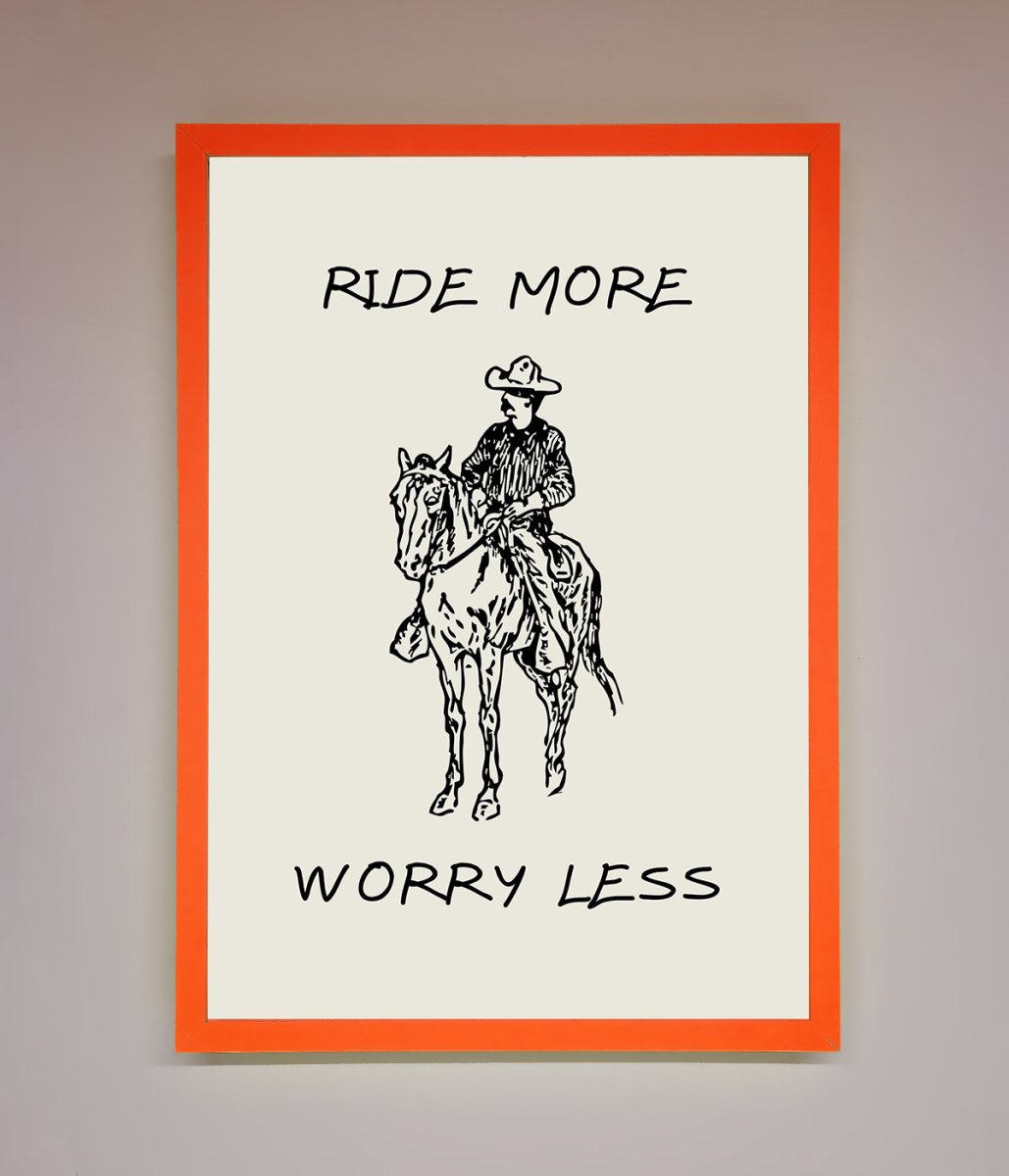 Ride More Worry Less Framed Wall Art - Zestio