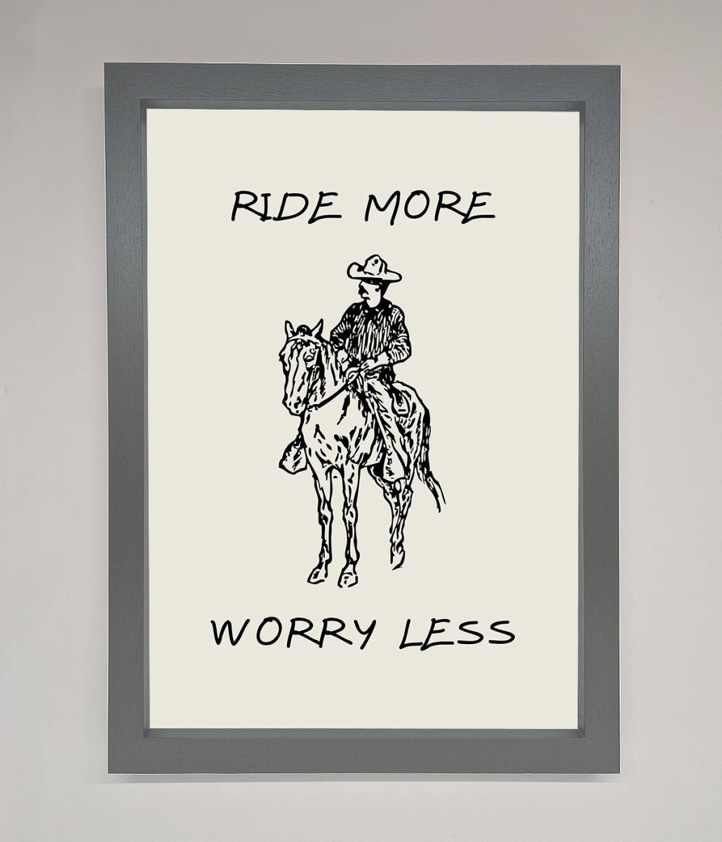 Ride More Worry Less Framed Wall Art - Zestio