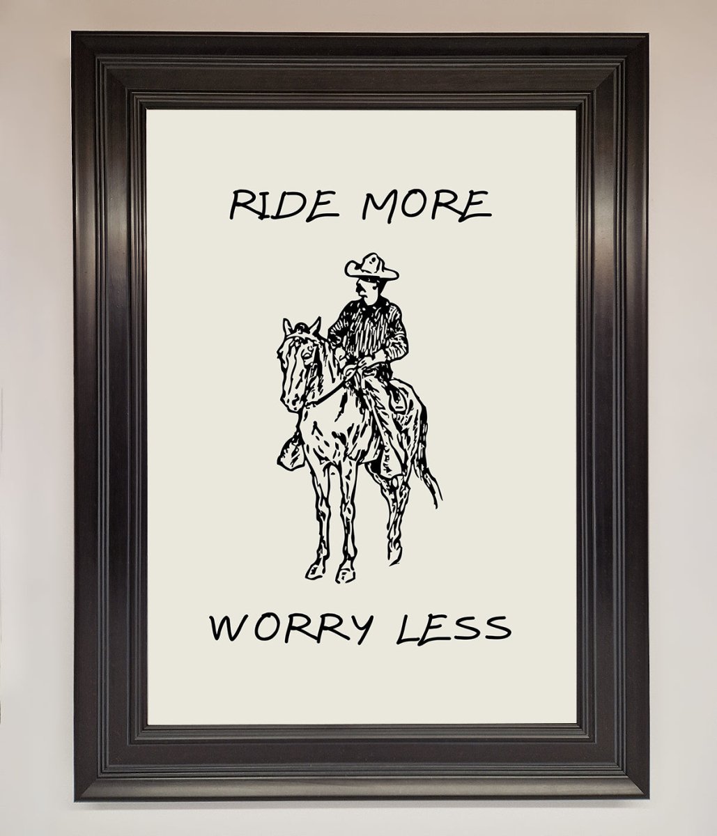 Ride More Worry Less Framed Wall Art - Zestio