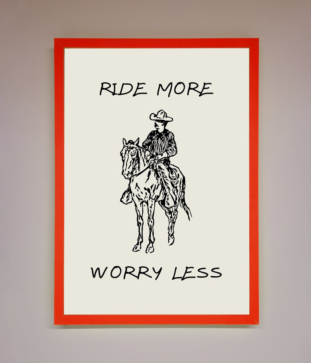 Ride More Worry Less Framed Wall Art - Zestio