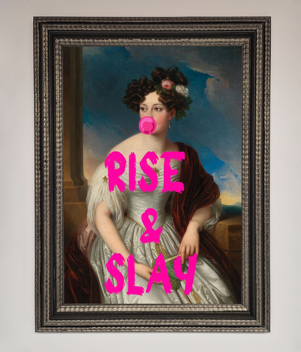 Rise And Slay Framed Wall Art - Zestio