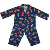 Powell Craft Big Boys Cotton Robot Pyjamas. navy (6-7 years)