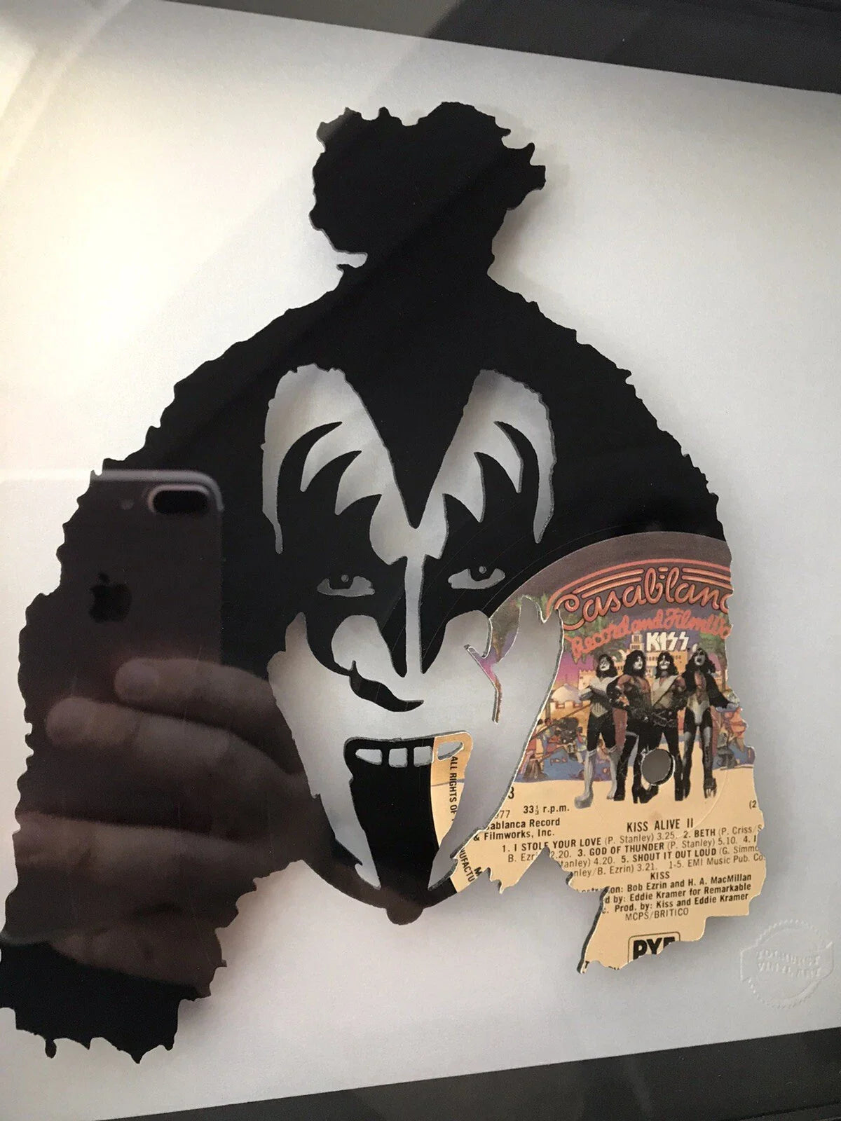Kiss - Alive! II - Gene Simmons Vinyl Record Art 1977