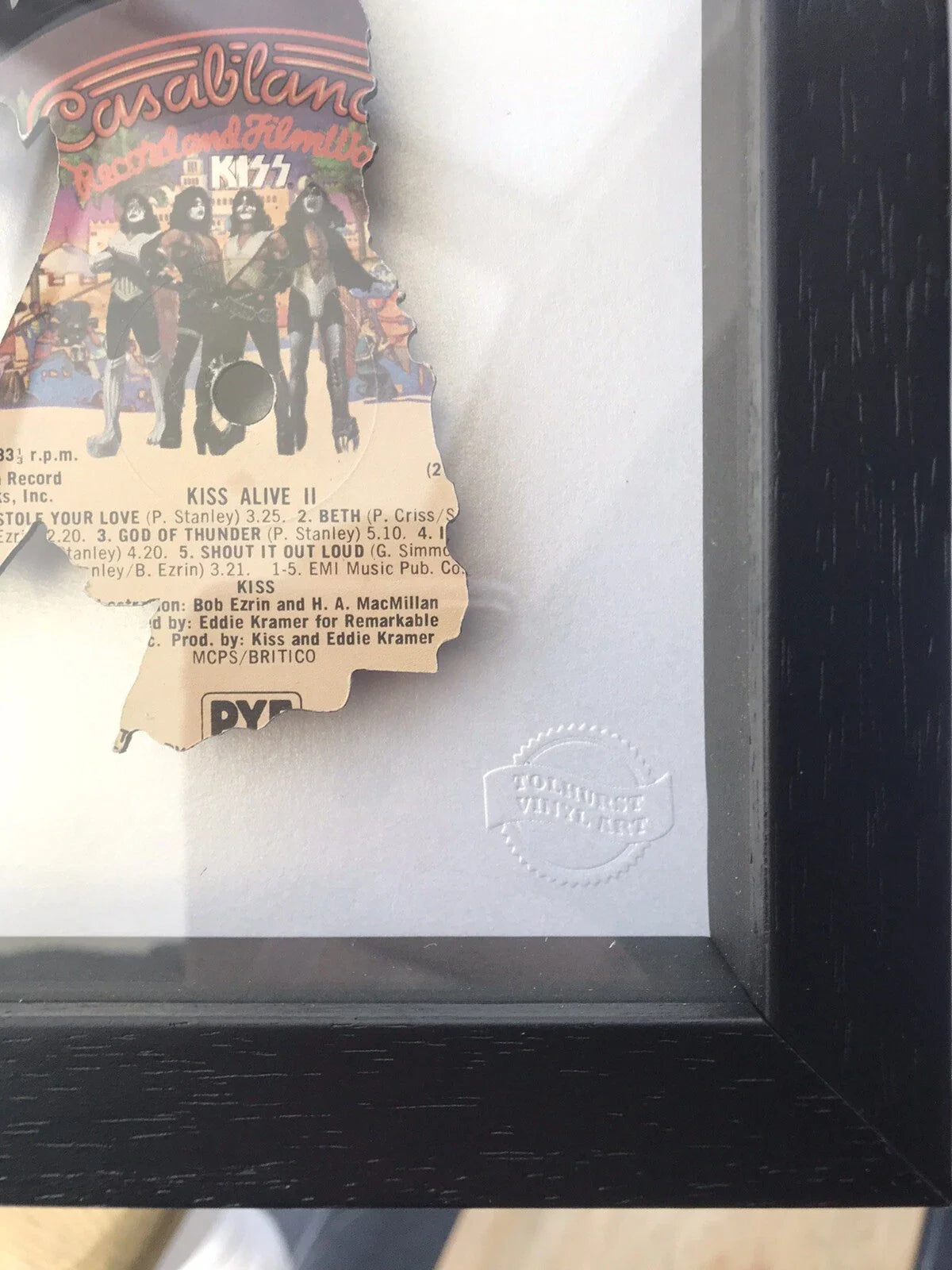 Kiss - Alive! II - Gene Simmons Vinyl Record Art 1977