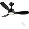 CJOY 42" Ceiling Fan with Light & Remote, 3 Blades, Quiet DC Motor, Black