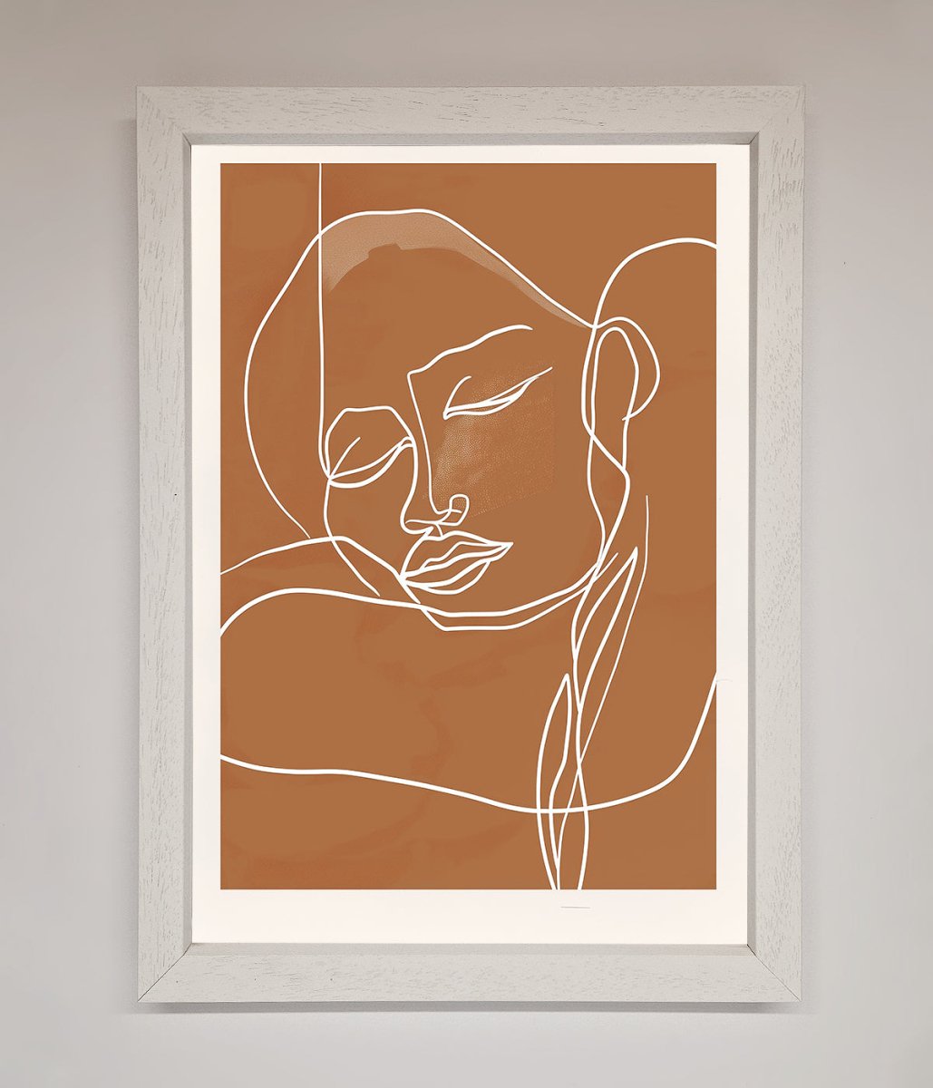 Sepia Lines Framed Wall Art - Zestio