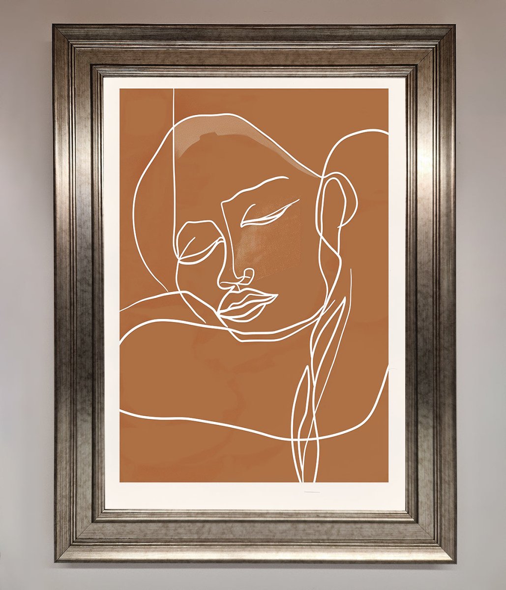 Sepia Lines Framed Wall Art - Zestio