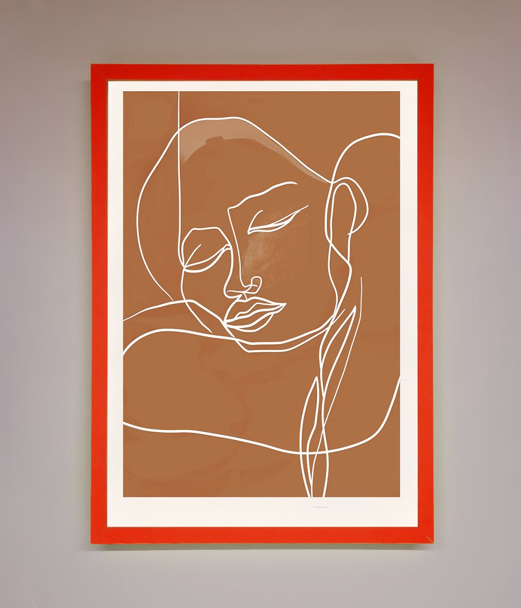 Sepia Lines Framed Wall Art - Zestio