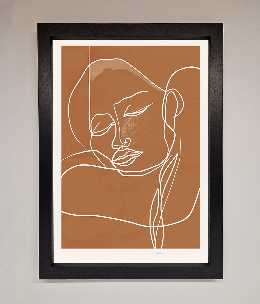 Sepia Lines Framed Wall Art - Zestio