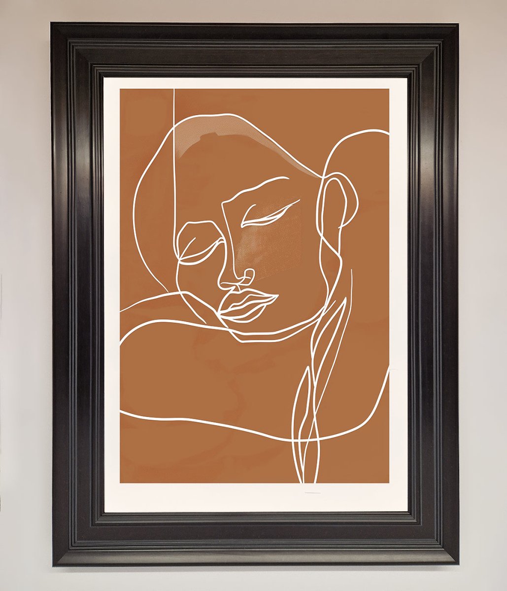 Sepia Lines Framed Wall Art - Zestio