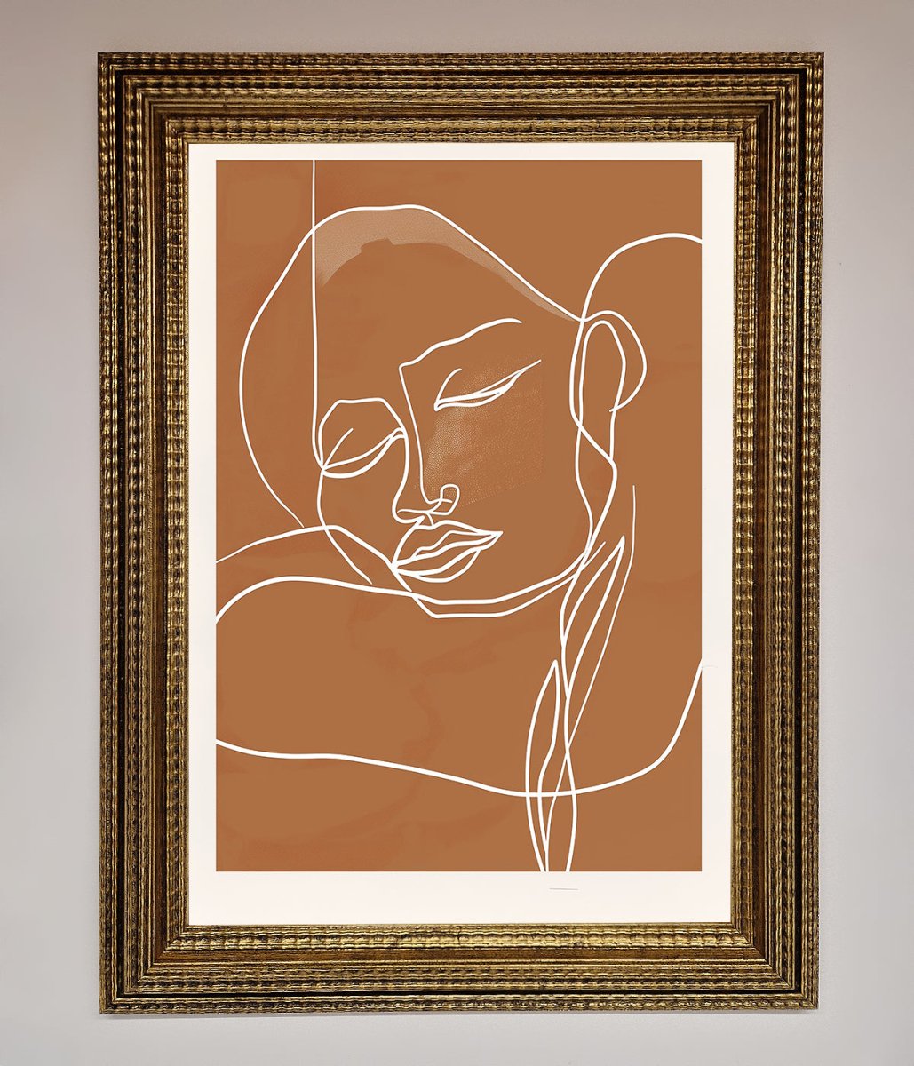 Sepia Lines Framed Wall Art - Zestio