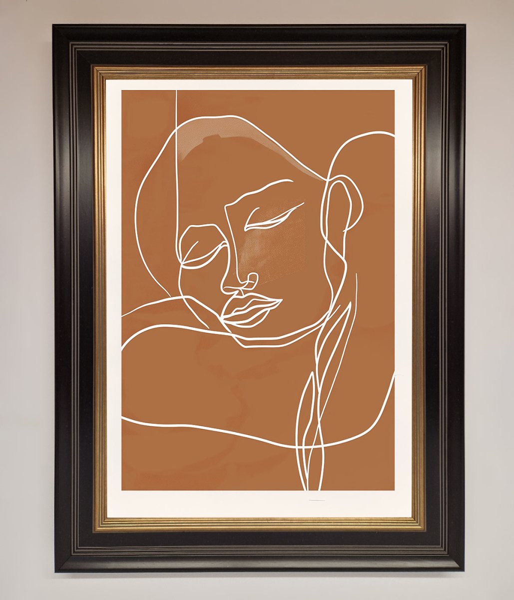 Sepia Lines Framed Wall Art - Zestio