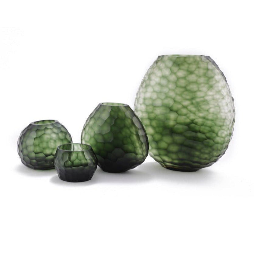 HEMATITE CANDLEHOLDER - H9 D11 cm - STEELGREEN