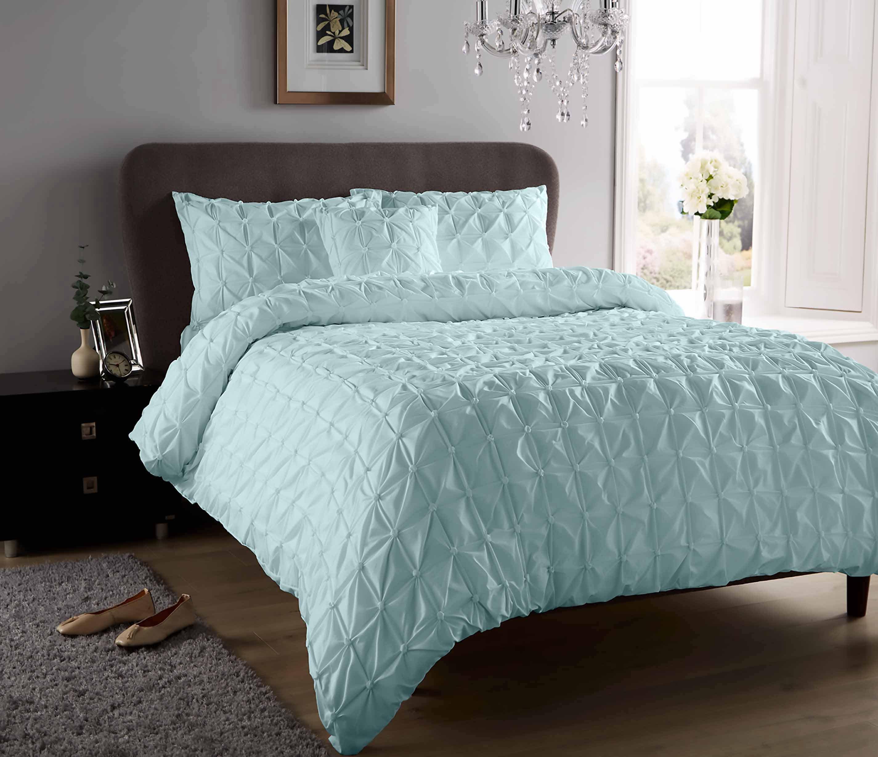 OLIVIA ROCCO Seville Duvet Set Cotton-Rich Luxury With Handmade Pintuck Detailing Super-Soft Bedding All Sizes Designed In England