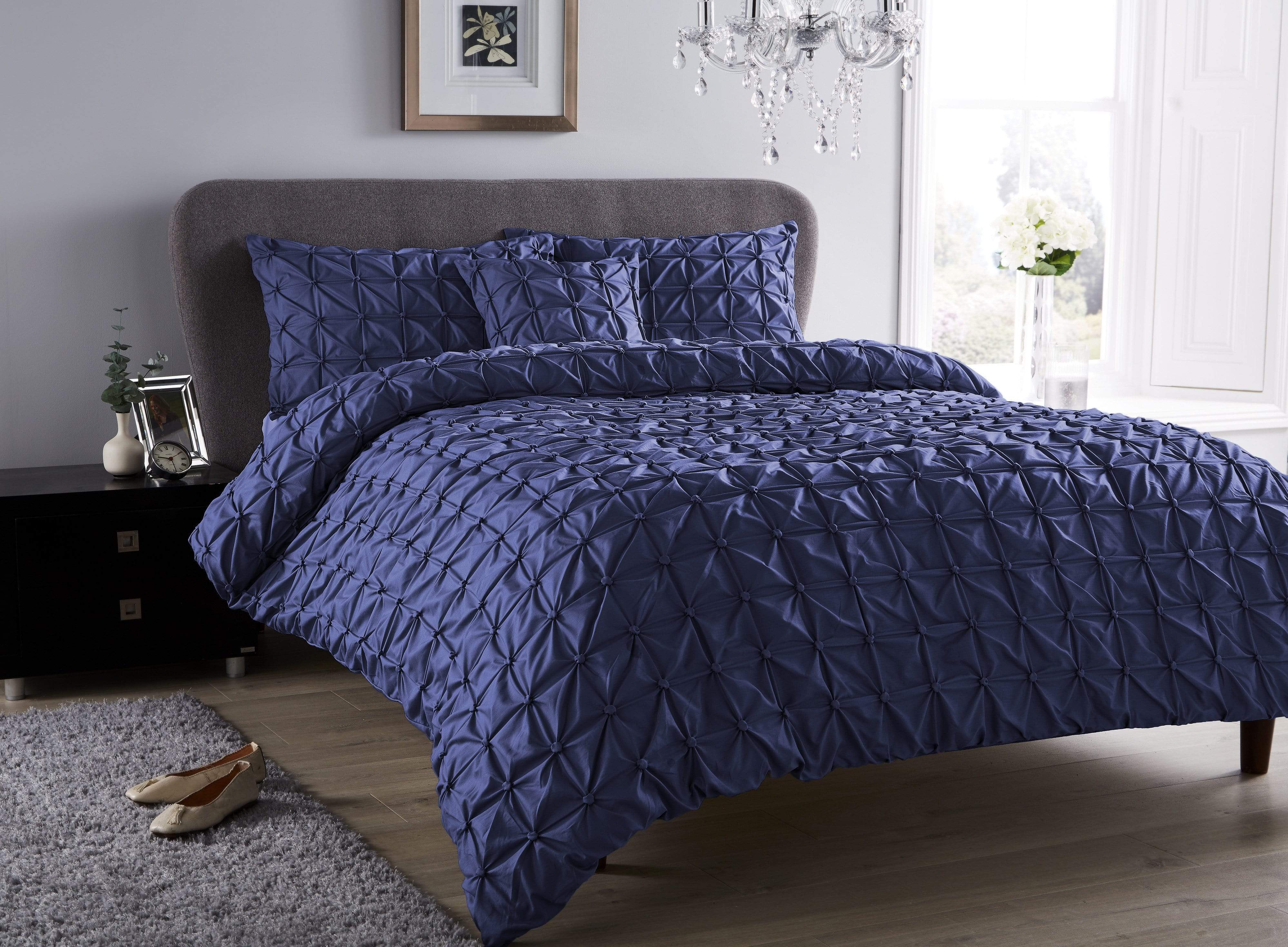 OLIVIA ROCCO Seville Duvet Set Cotton-Rich Luxury With Handmade Pintuck Detailing Super-Soft Bedding All Sizes Designed In England